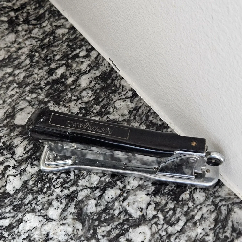 Ace Liner Vintage Black Stapler Model 502 Desktop Office Supply‎